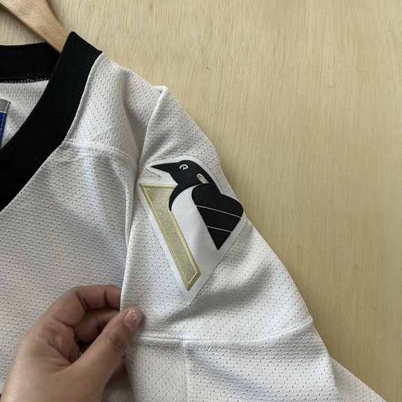 Vintage Y2K Pittsburgh Penguins Jersey Mens Large White NHL Hockey Throwback CCM - Picture 4 of 10